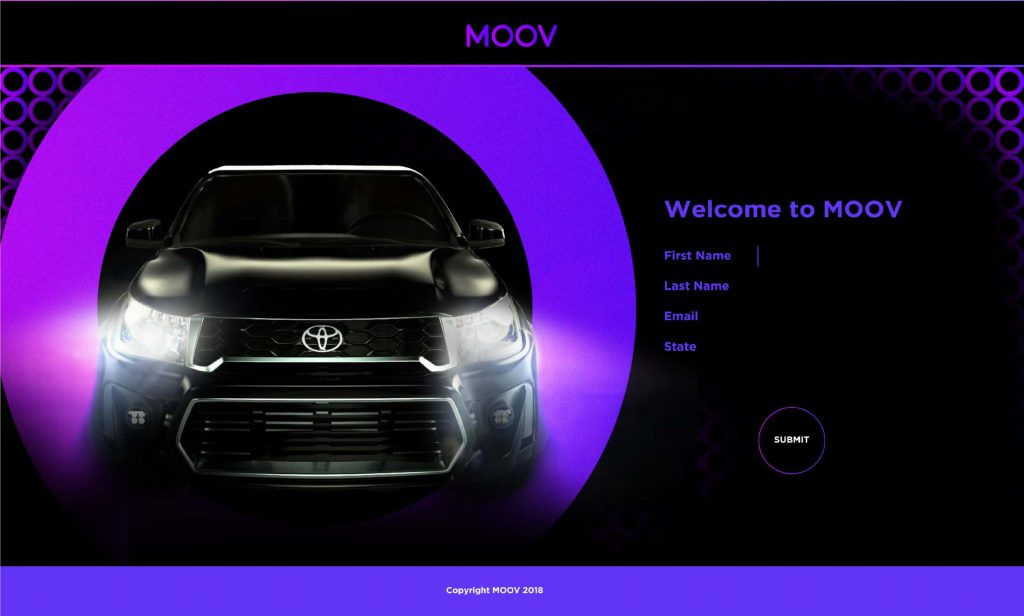 Moov mockups and visual design identity